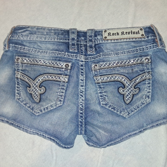 Rock Revival Indigo Denim Shorts - Picture 2 of 6